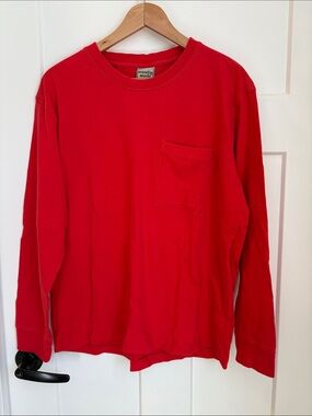 Scandia Woods Red Long Sleeve Pocket Tee